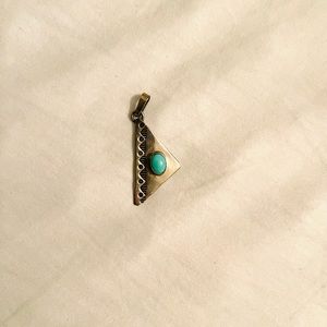 Turquoise and silver pendant